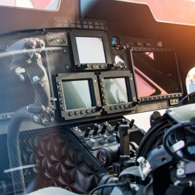 Instrument and control panel military helicopter cockpit
